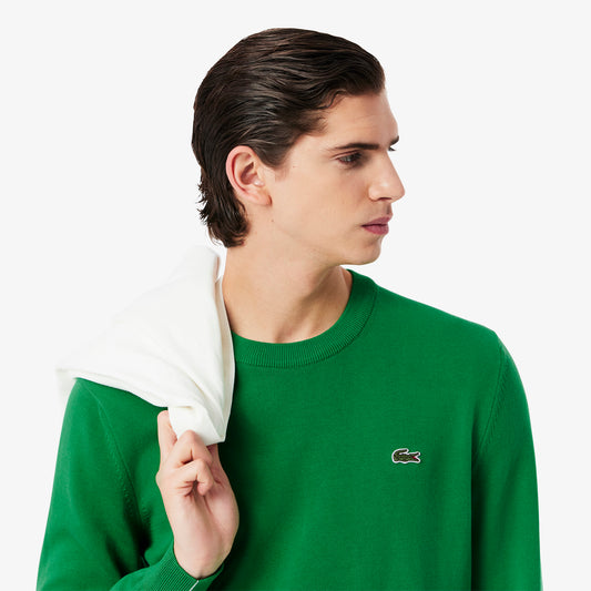 LACOSTE Camisola de algodão e malha de cabo - CARISMAstore