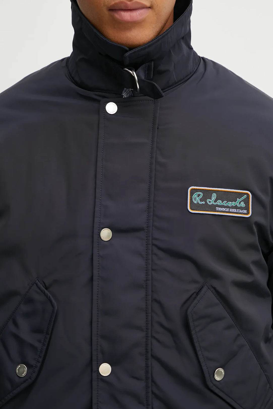 LACOSTE Blusão de aviador impermeável com emblema