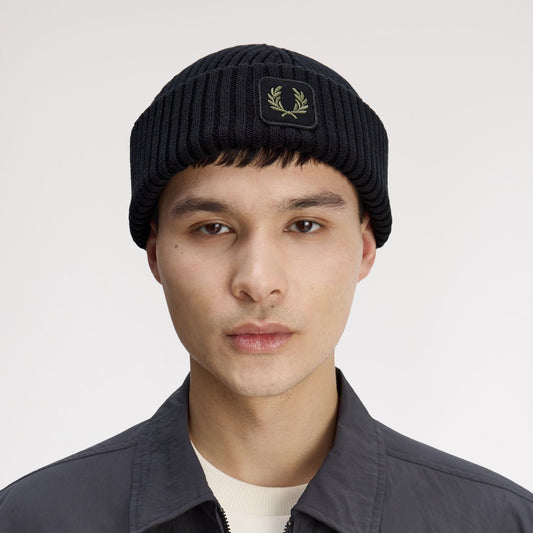 FRED PERRY Gorro canelado em algodão