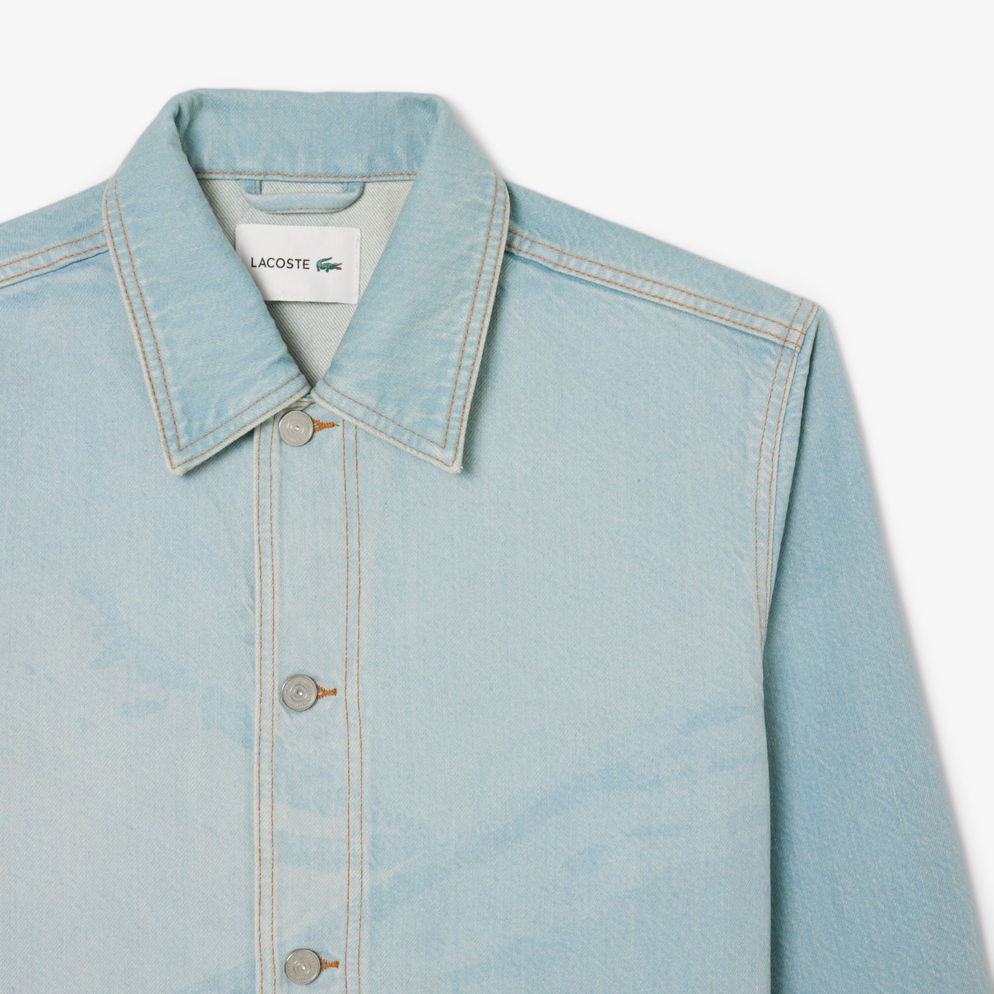LACOSTE Overshirt de ganga com padrão de paisagem