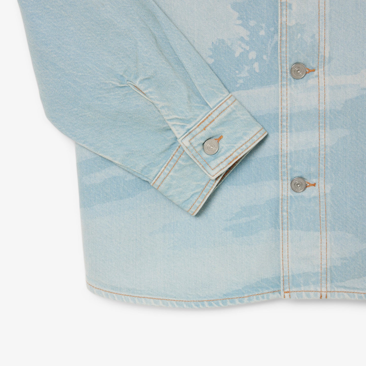 LACOSTE Overshirt de ganga com padrão de paisagem