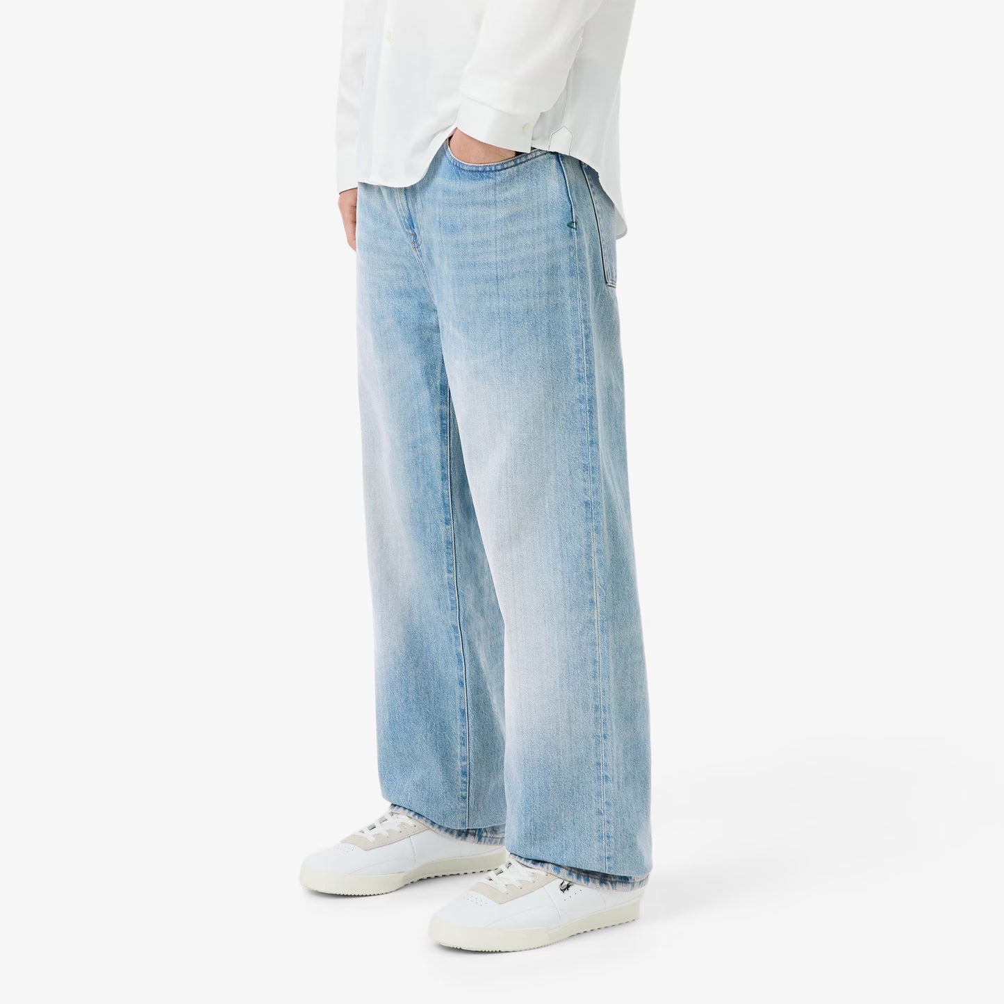 LACOSTE Calças de ganga índigo straight cut com 5 bolsos