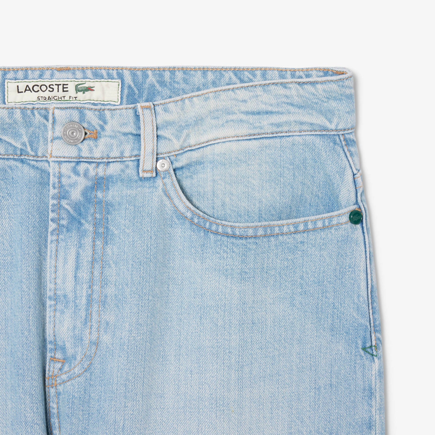 LACOSTE Calças de ganga índigo straight cut com 5 bolsos