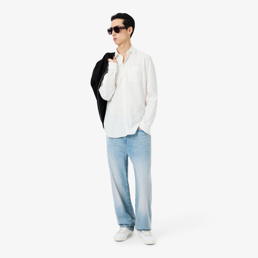 LACOSTE Calças de ganga índigo straight cut com 5 bolsos - CARISMAstore