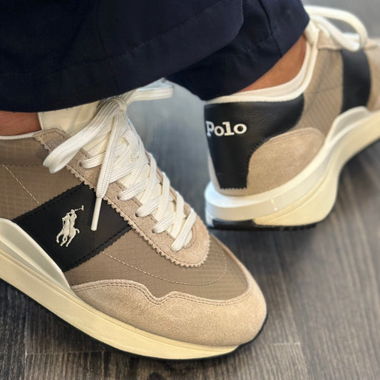 RALPH LAUREN Sapatilhas train 89 em camurça e oxford - CARISMAstore