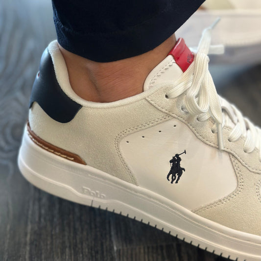 RALPH LAUREN Sapatilhas de couro e camurça masters court - CARISMAstore