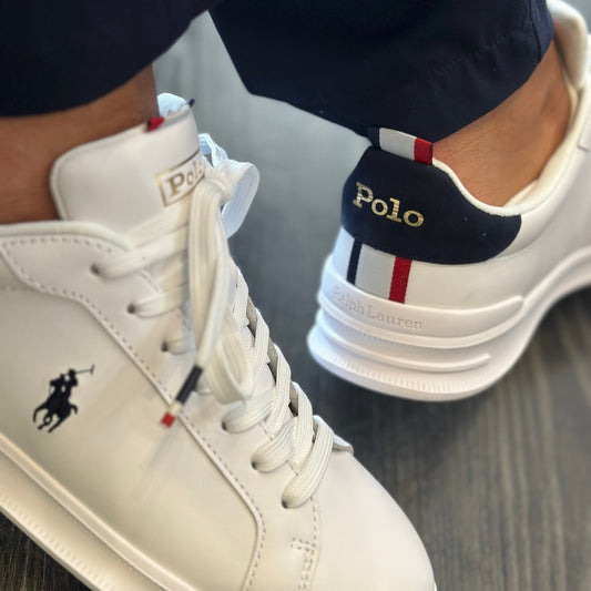 RALPH LAUREN Sapatilhas heritage court II em pele - CARISMAstore