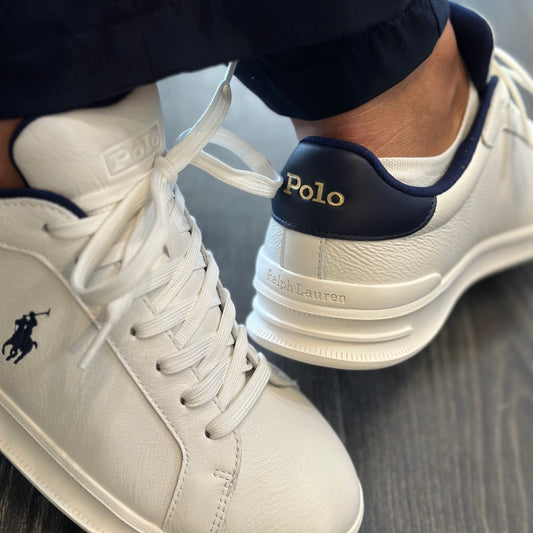 RALPH LAUREN Sapatilhas Heritage court II em pele - CARISMAstore