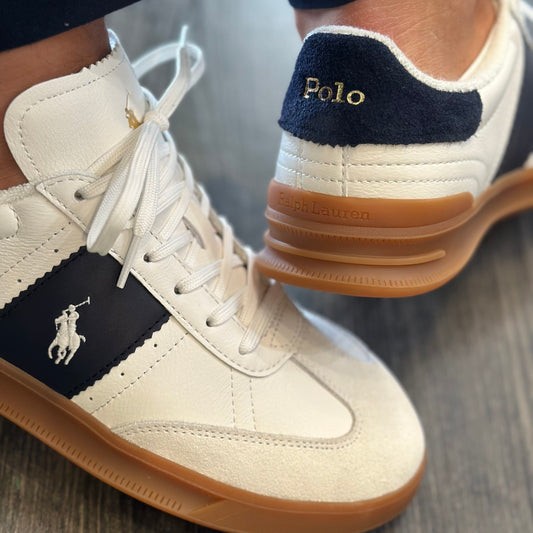 RALPH LAUREN Sapatilhas Heritage Aera em camurça e pele - CARISMAstore