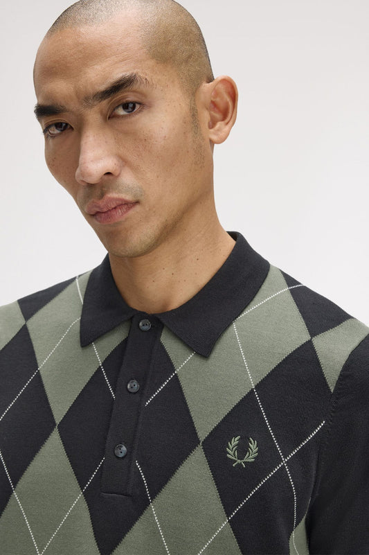 FRED PERRY Polo em malha argyle - CARISMAstore