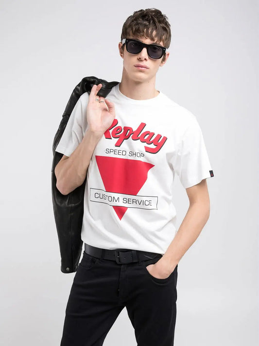 REPLAY T-shirt com estampado frontal - CARISMAstore