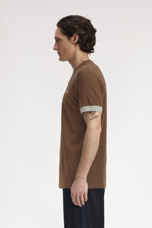 FRED PERRY T-shirt com punhos às riscas - CARISMAstore