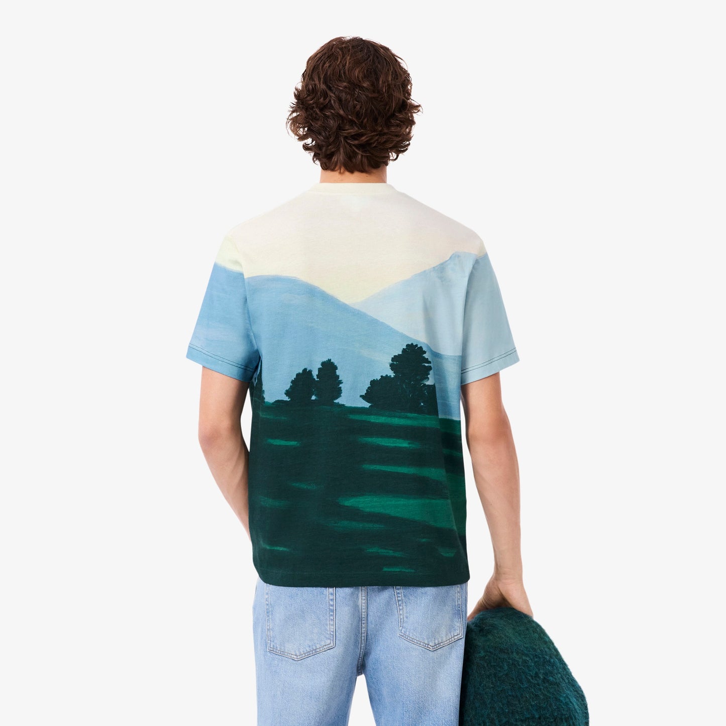 LACOSTE T-shirt de malha com estampa
