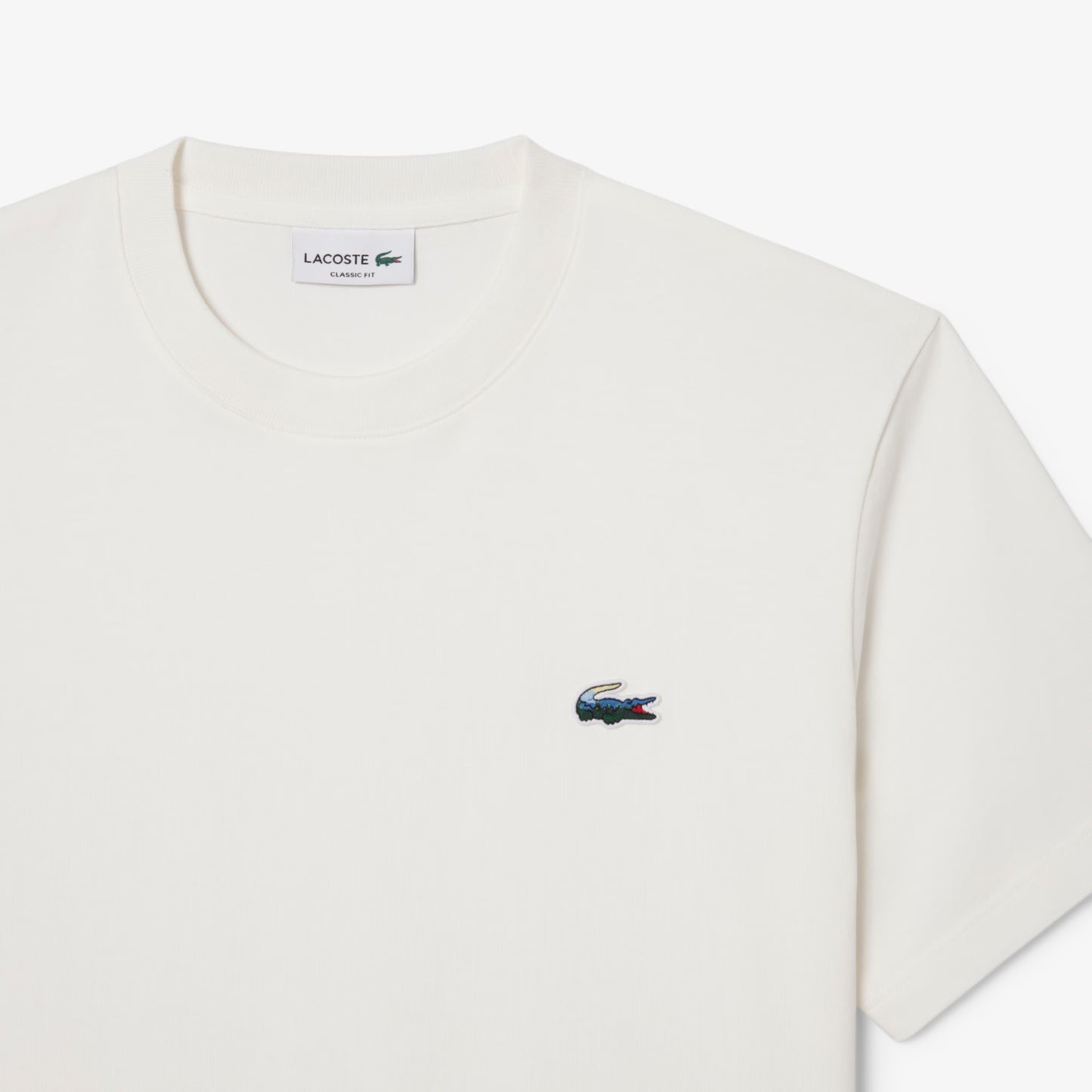 LACOSTE T-shirt em jersey grosso com crocodilo de paisagem - CARISMAstore