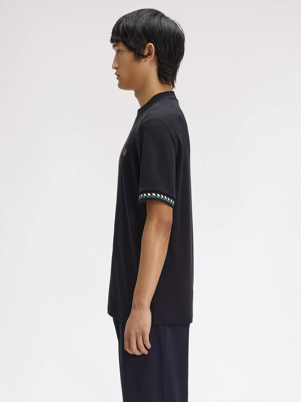 FRED PERRY T-shirt com punho em jacquard