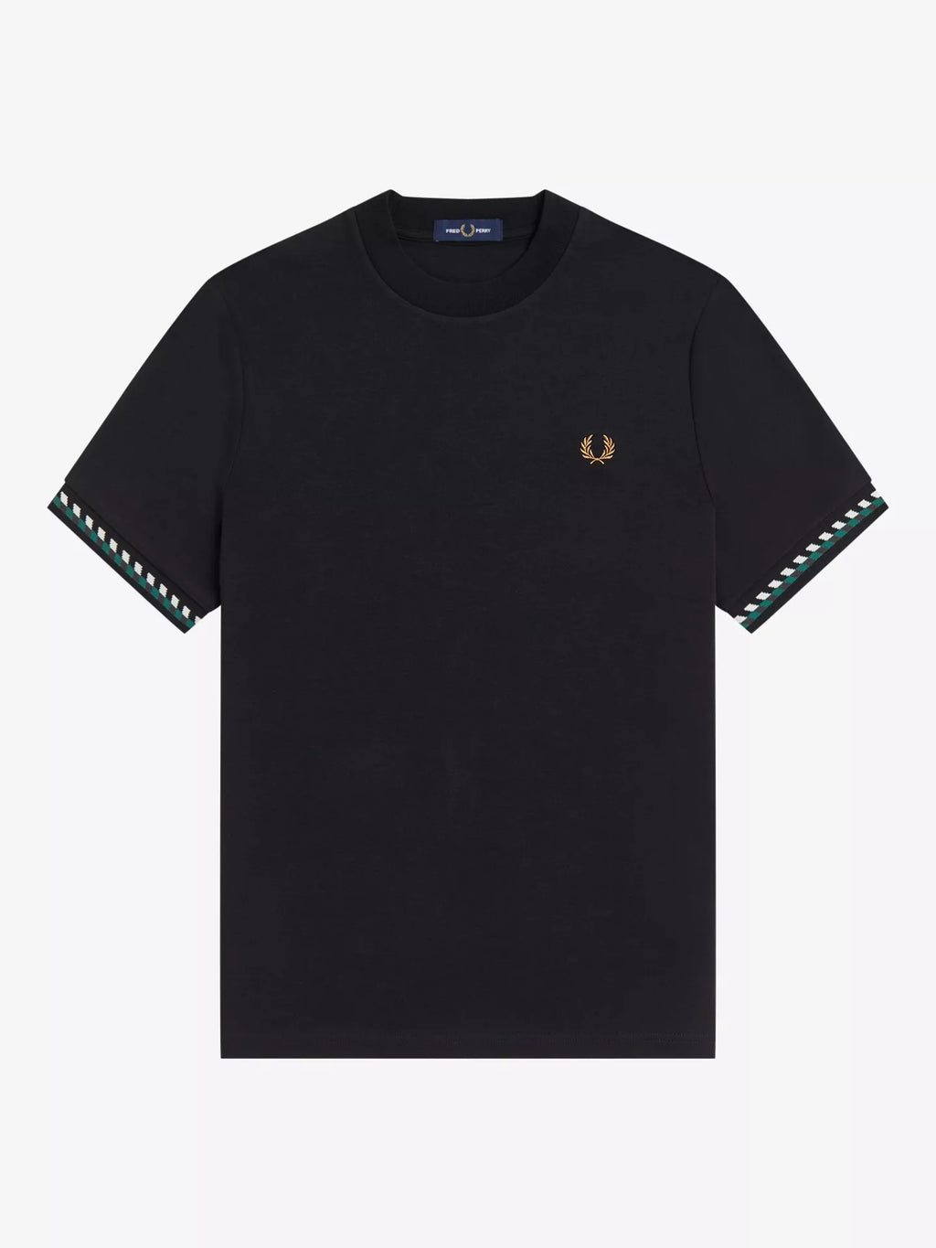 FRED PERRY T-shirt com punho em jacquard