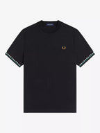 FRED PERRY T-shirt com punho em jacquard
