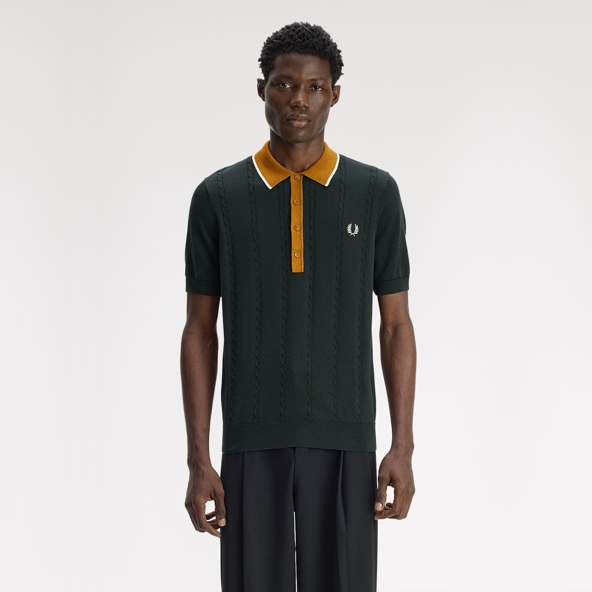 FRED PERRY Polo de malha trançada