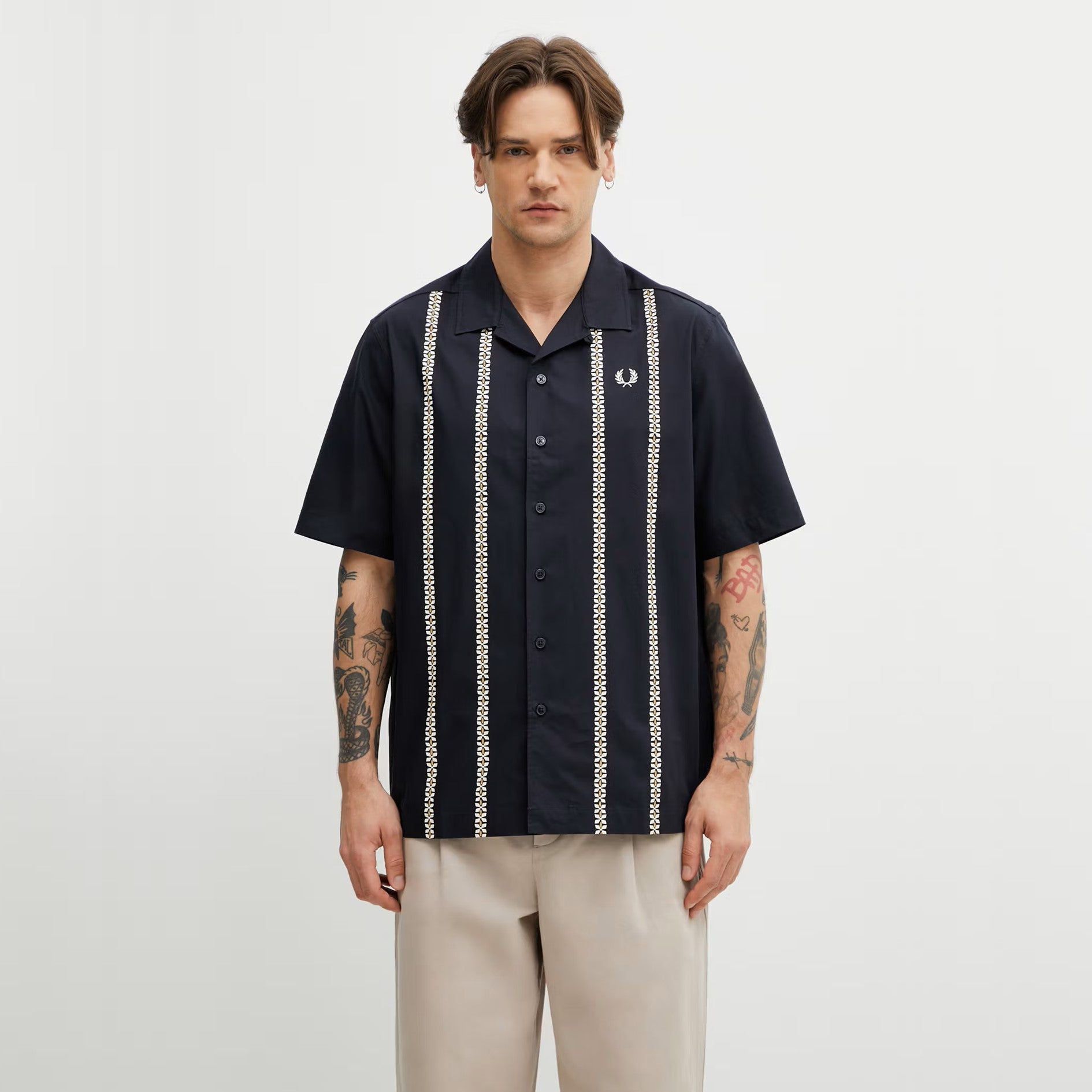 FRED PERRY Camisa descontraida print revere
