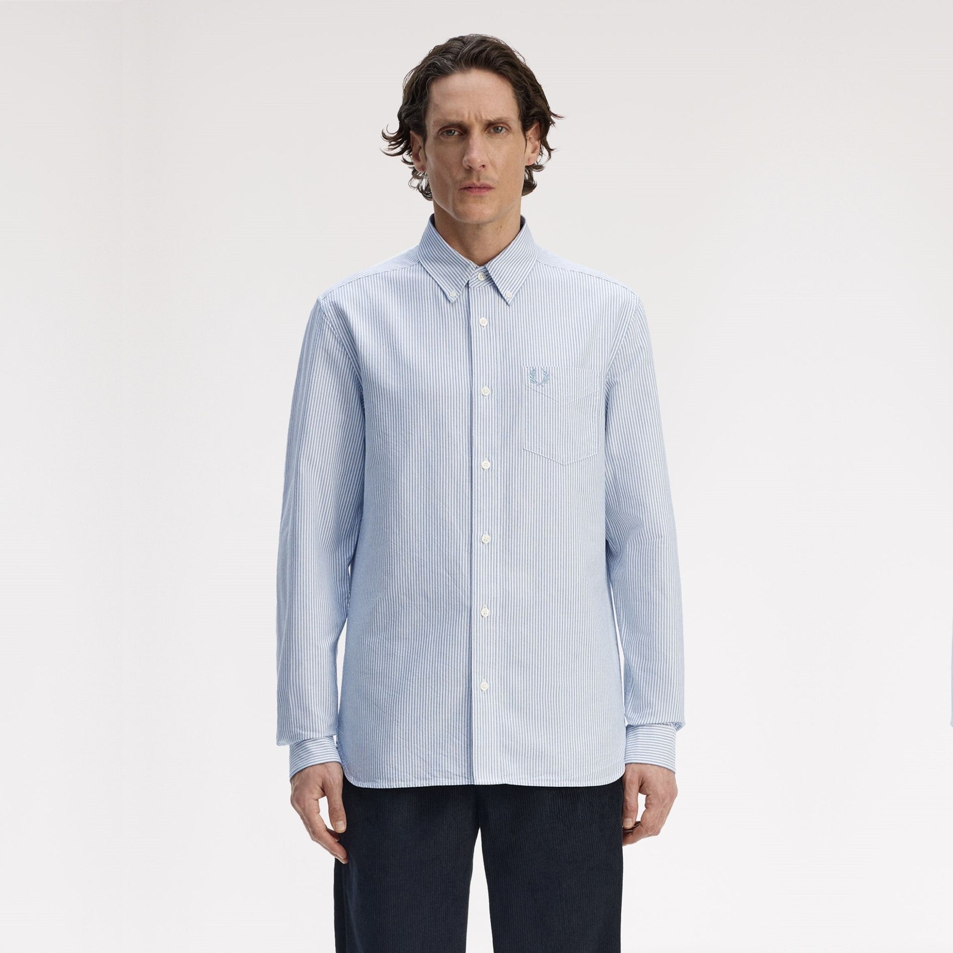 FRED PERRY Camisa oxford às riscas