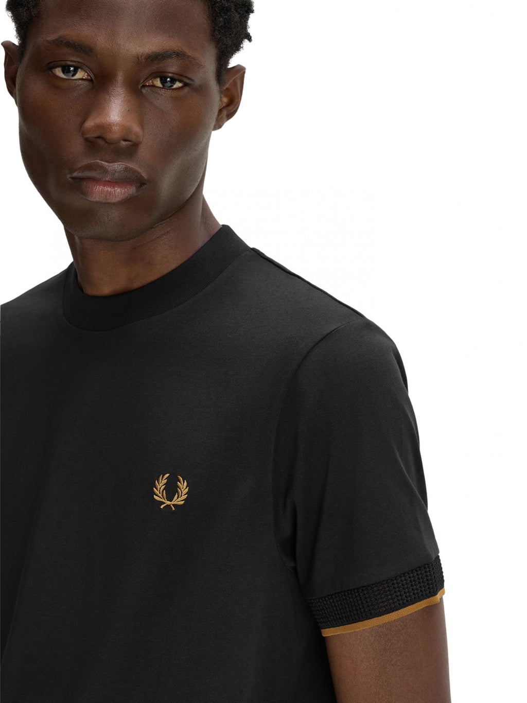 FRED PERRY T-shirt mesh cuff