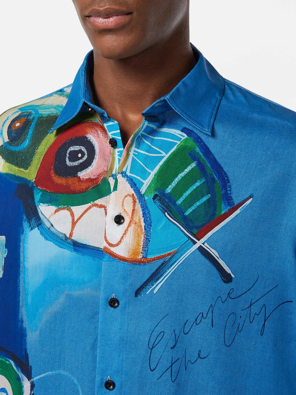 SCOTCH&SODA Camisa de corte relaxado estampada