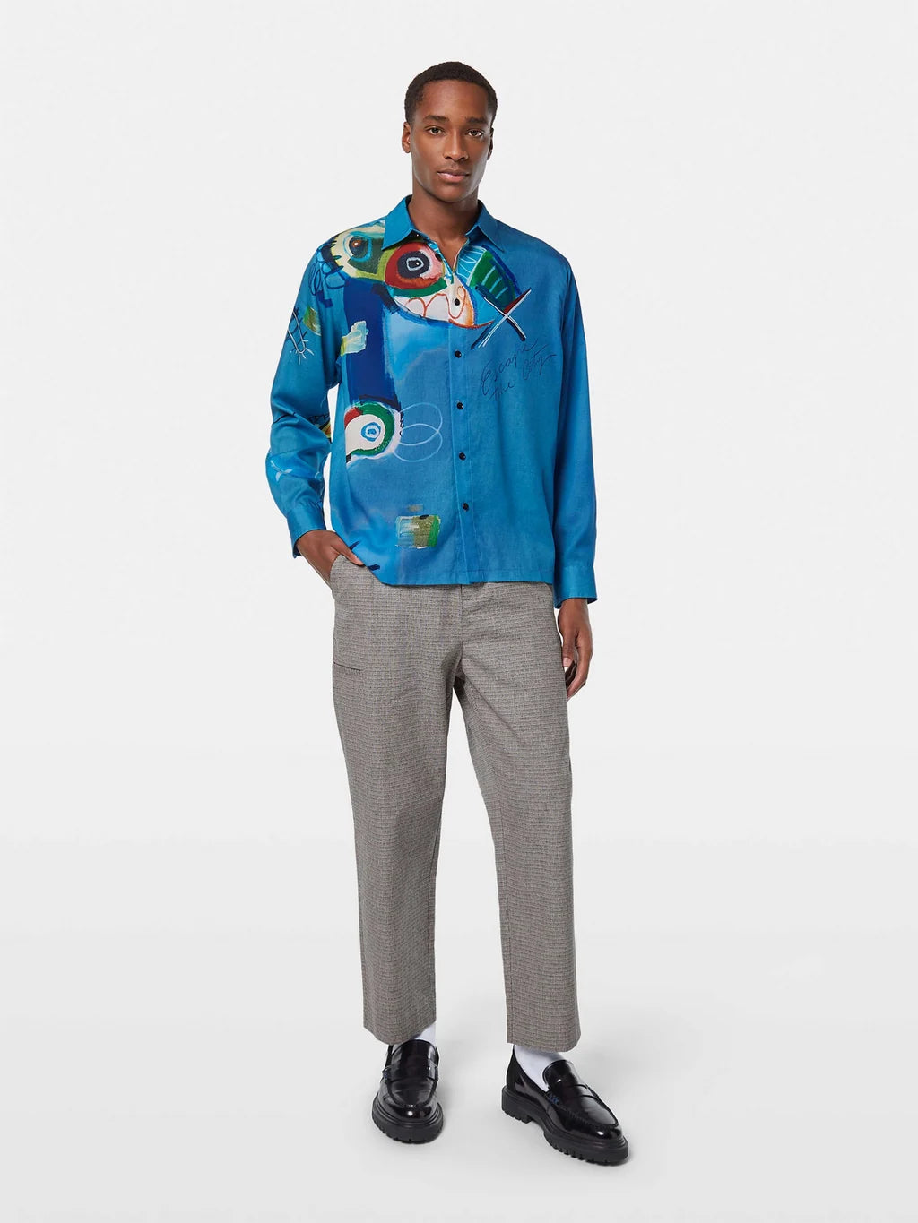 SCOTCH&SODA Camisa de corte relaxado estampada