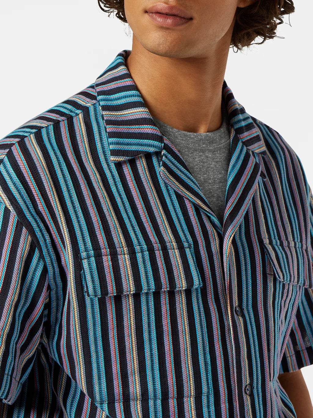 SCOTCH&SODA Camisa listrada em jacquard