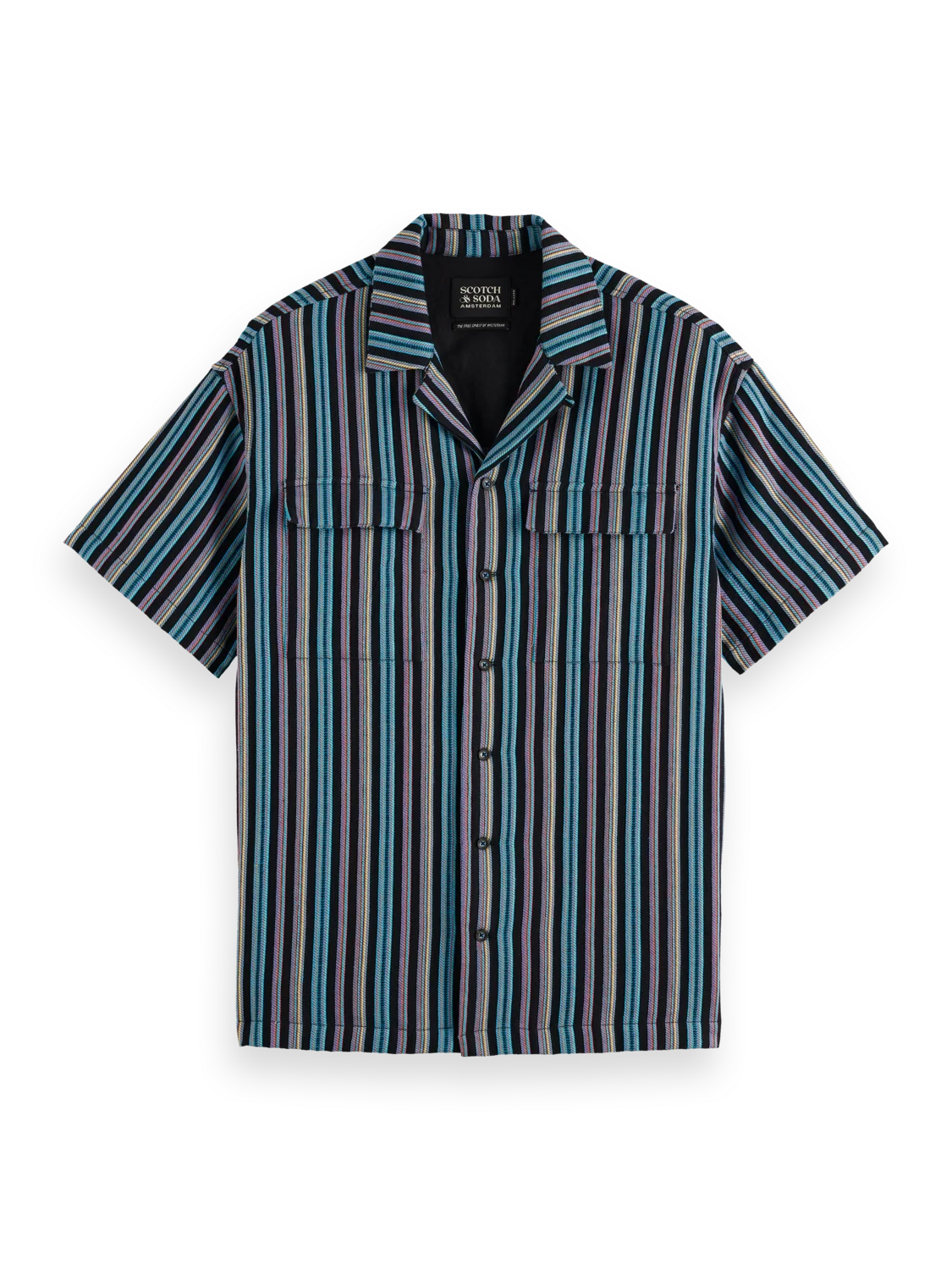 SCOTCH&SODA Camisa listrada em jacquard