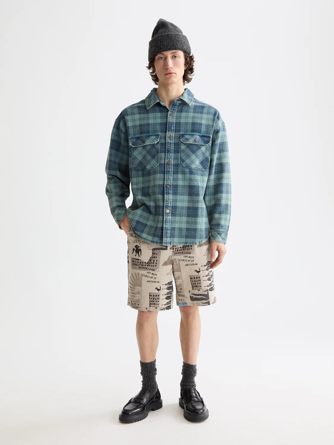 SCOTCH&SODA Overshirt xadrex jeans lavada - CARISMAstore