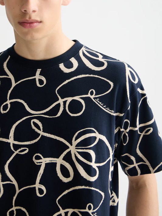 SCOTCH&SODA T-shirt estampada com corte relaxado