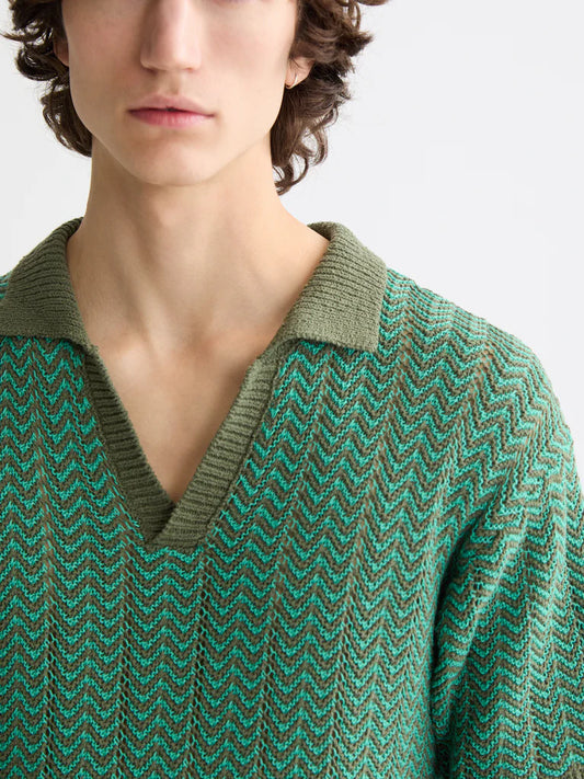 SCOTCH&SODA Polo em malha com decote em v
