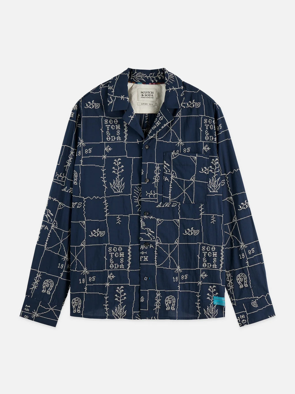 SCOTCH&SODA Camisa bordada de corte descontraido