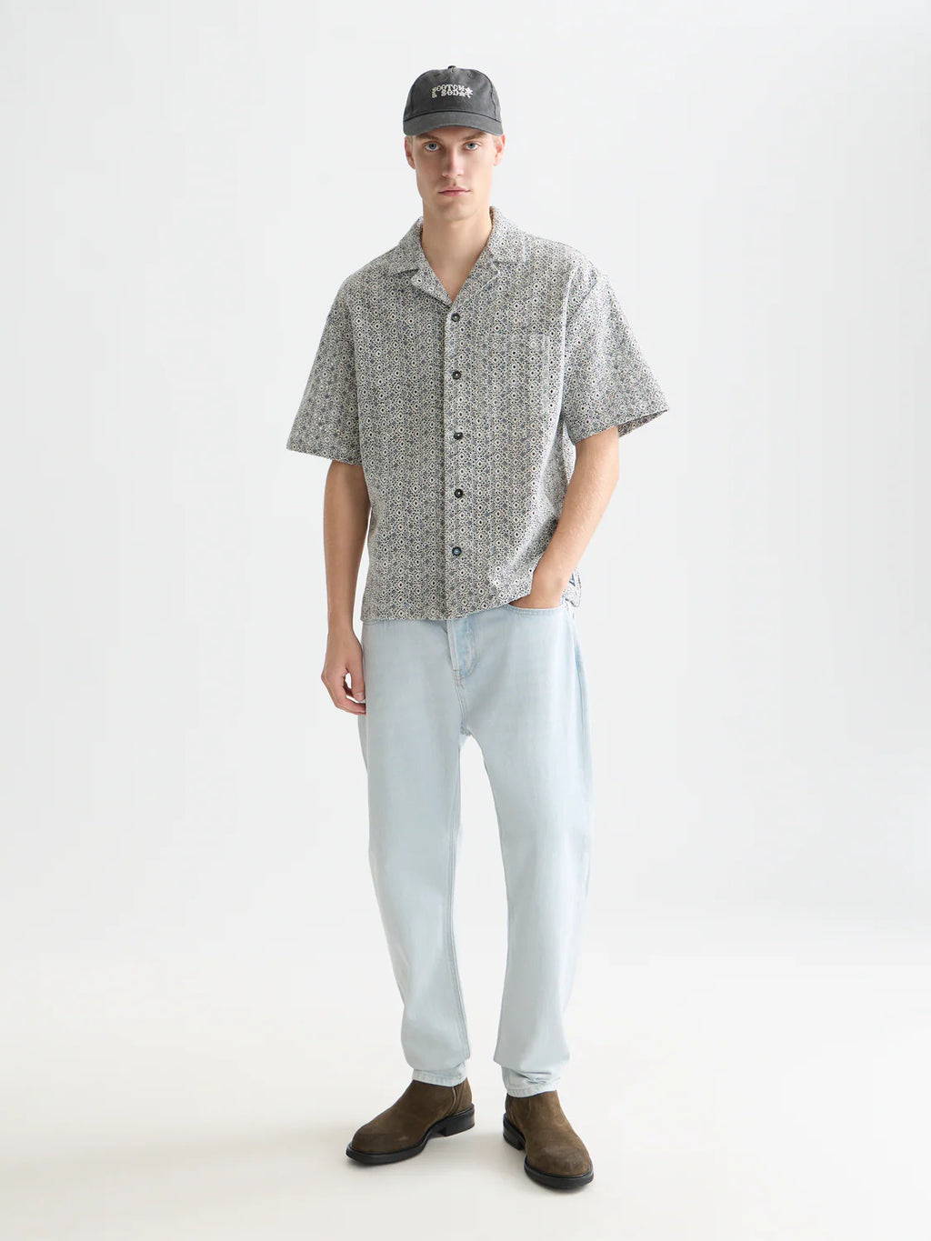 SCOTCH&SODA Camisa bordada e modelagem relaxada