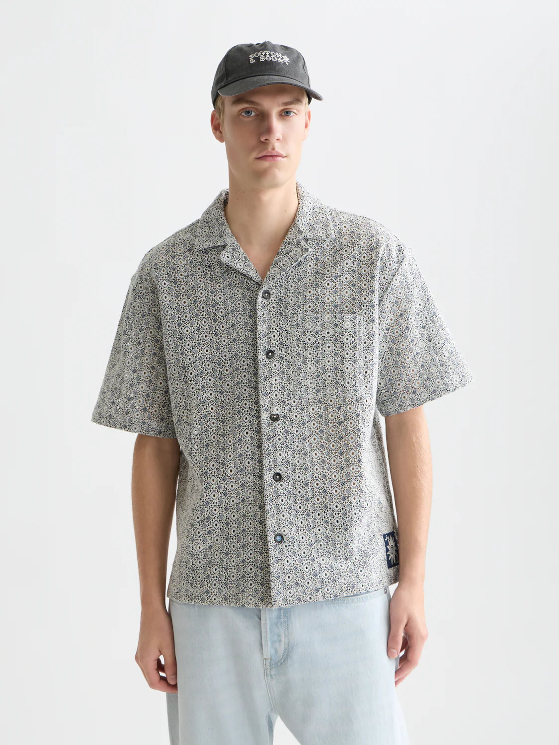 SCOTCH&SODA Camisa bordada e modelagem relaxada