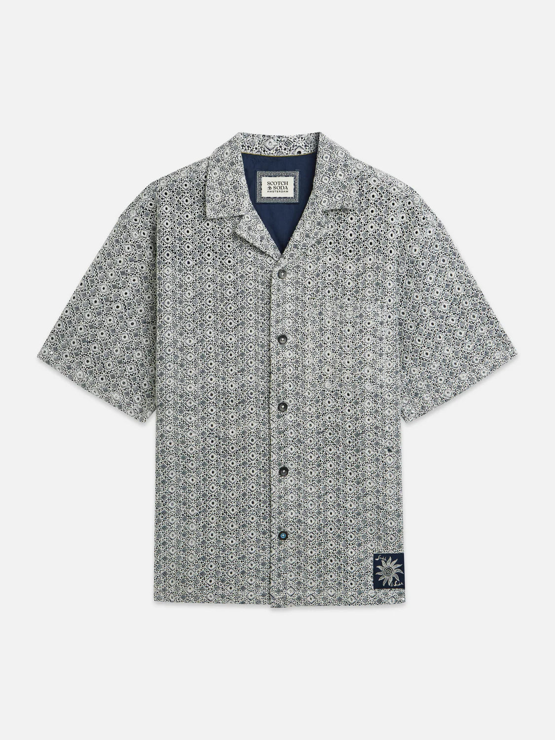 SCOTCH&SODA Camisa bordada e modelagem relaxada