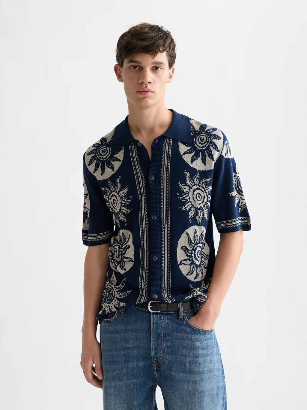 SCOTCH&SODA Polo em jacquard tricotado