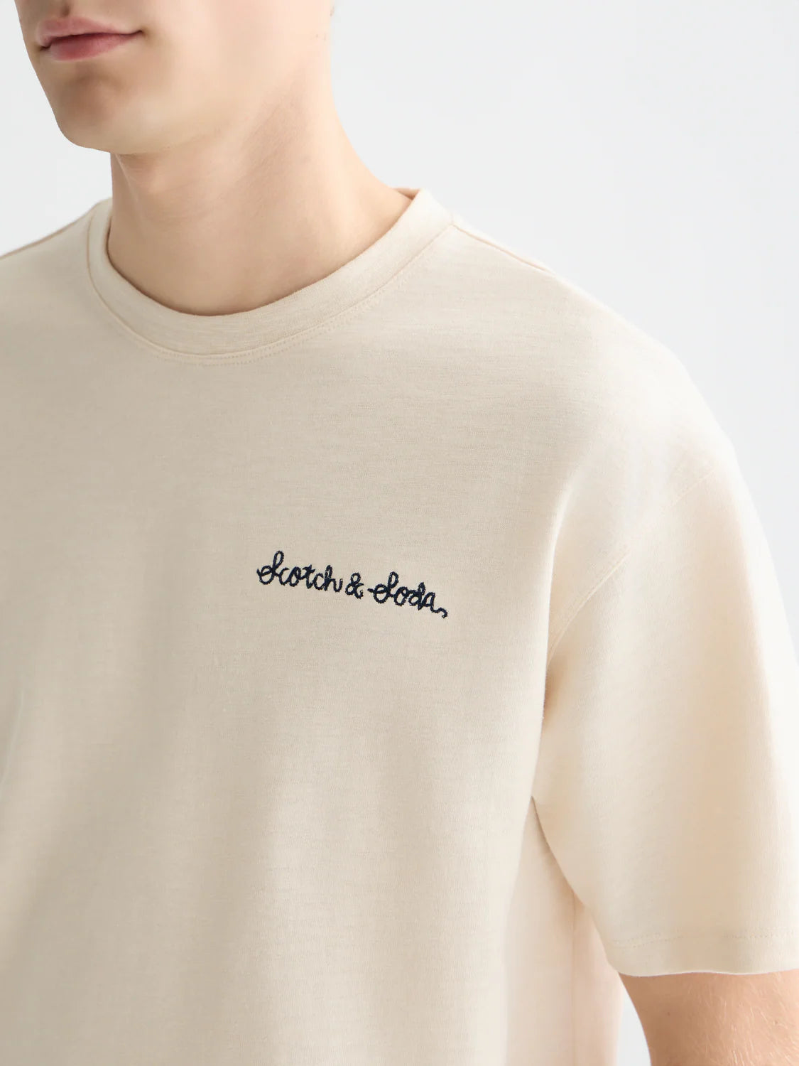 SCOTCH&SODA T-shirt descontraida com estampa no peito