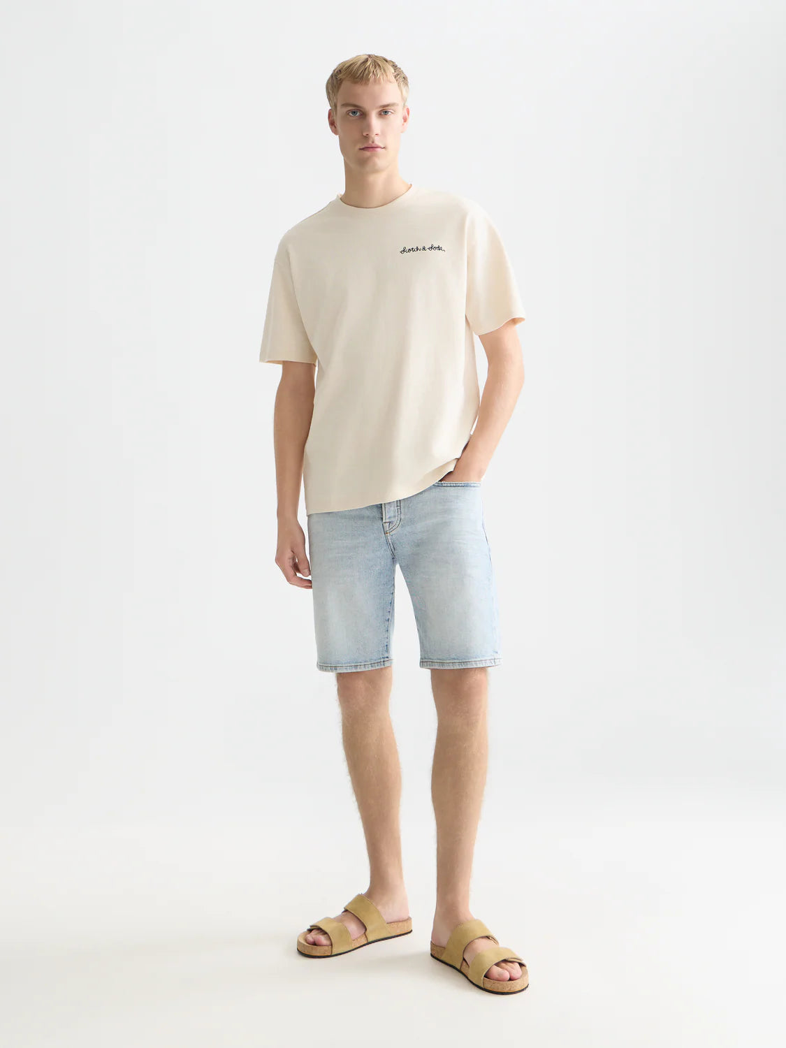 SCOTCH&SODA T-shirt descontraida com estampa no peito