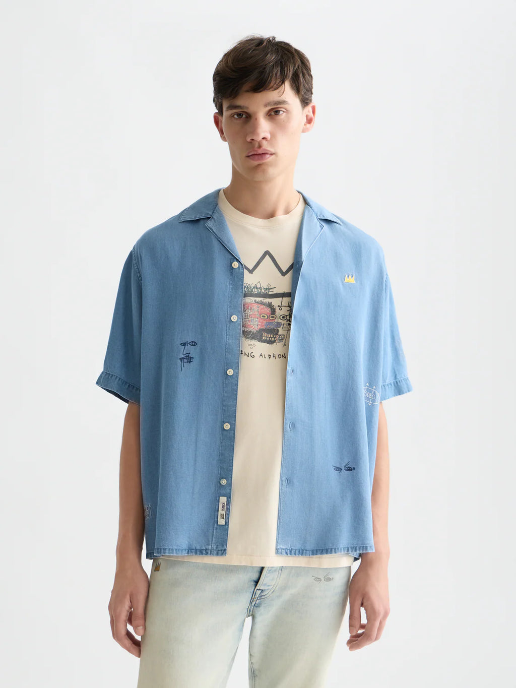 SCOTCH&SODA x Basquiat camisa relaxada
