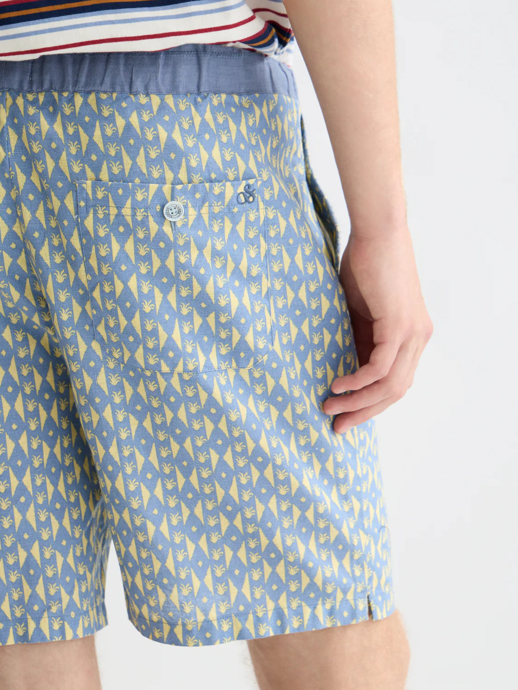 SCOTCH&SODA Bermuda de linho estampado