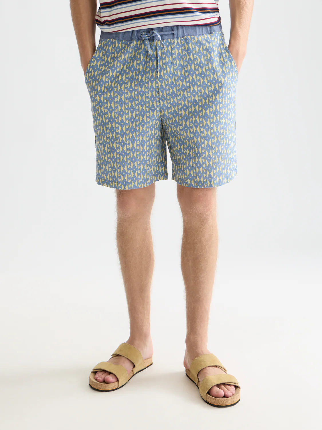 SCOTCH&SODA Bermuda de linho estampado