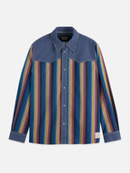 SCOTCH&SODA Camisa estilo western com listras multicoloridas