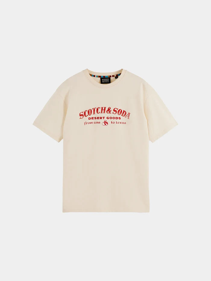 SCOTCH&SODA T-shirt descontraida com estampa artistica