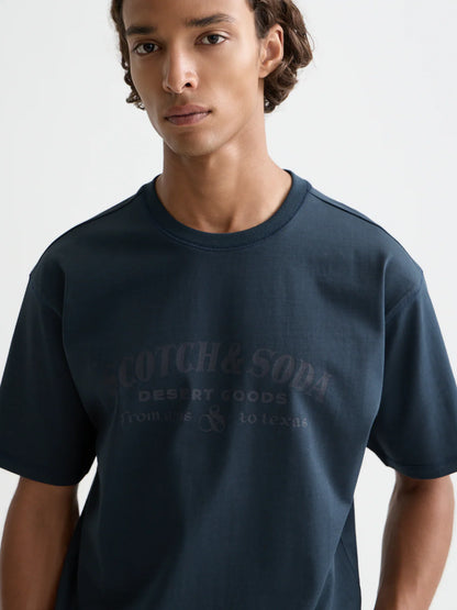 SCOTCH&SODA T-shirt descontraida com estampa artistica