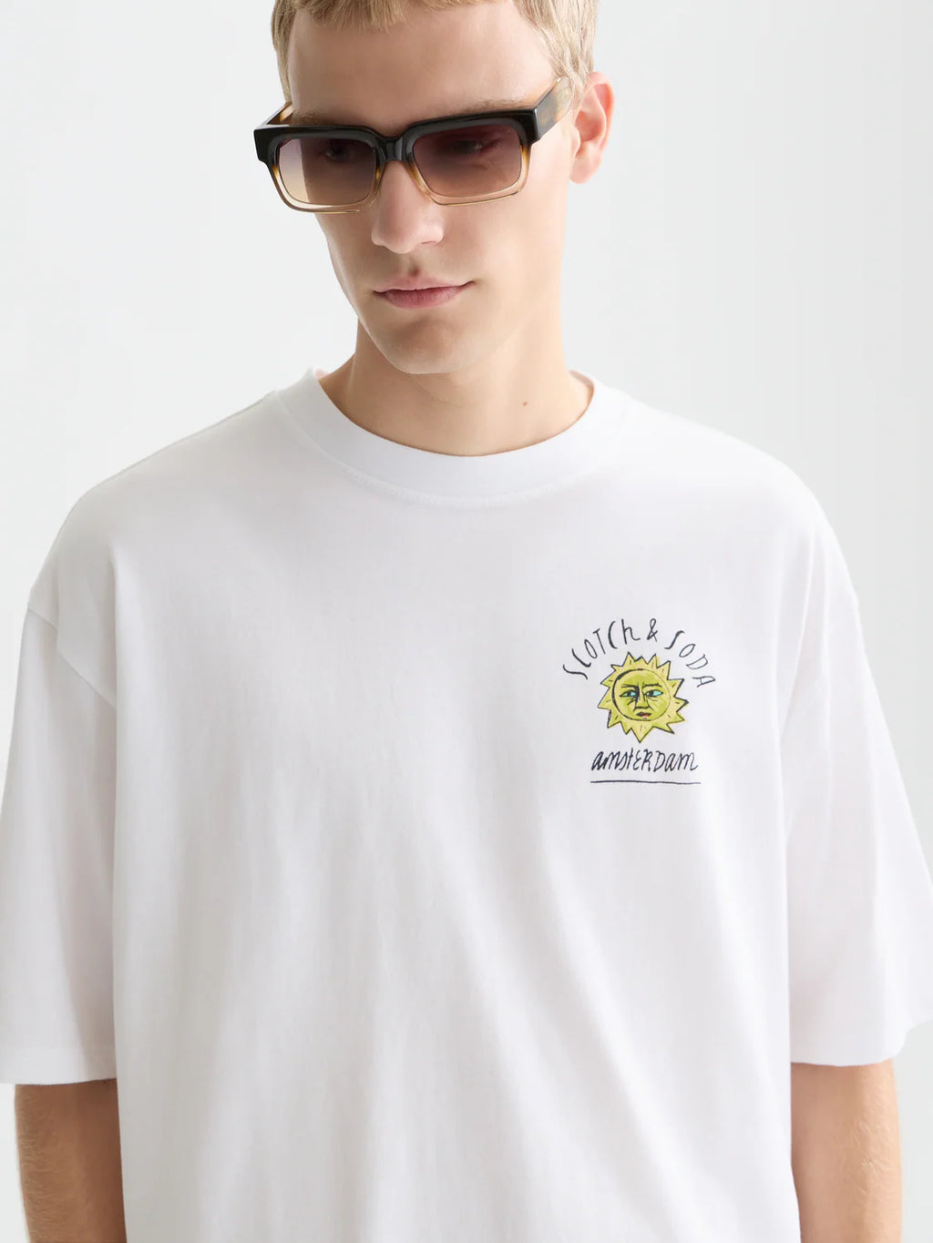 SCOTCH&SODA T-shirt com estampa de arte