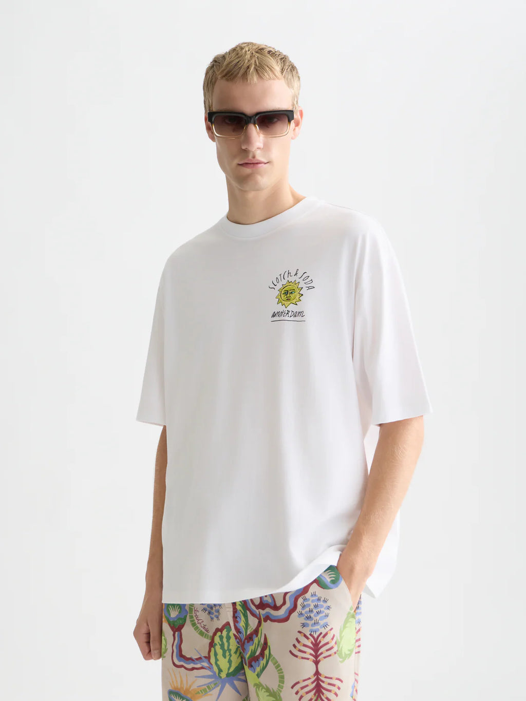 SCOTCH&SODA T-shirt com estampa de arte