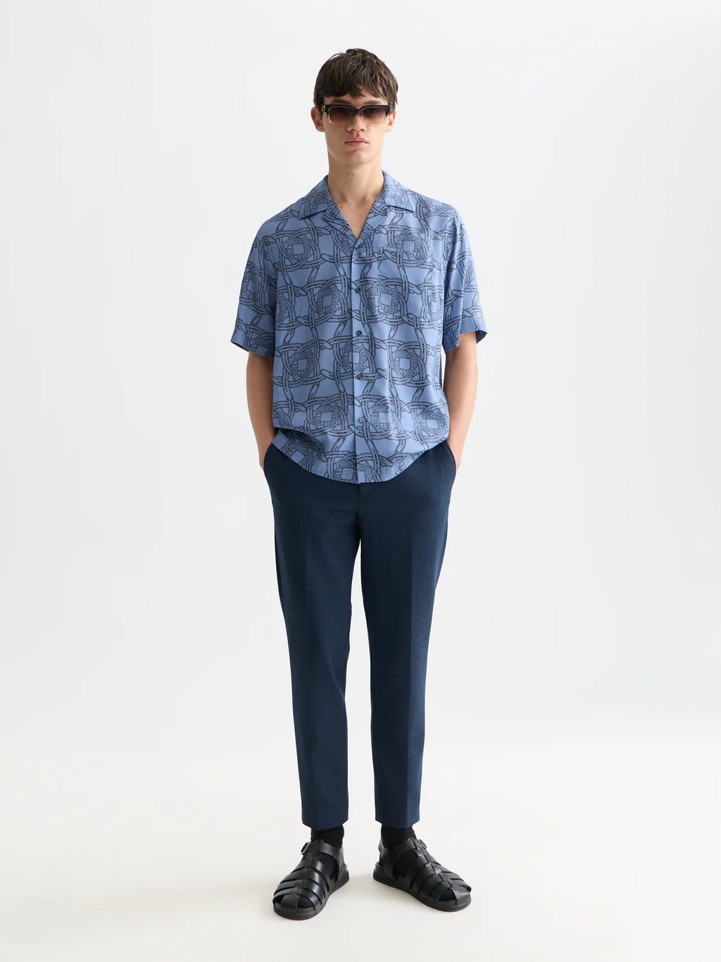 SCOTCH&SODA Calça fincha afunilada em malha