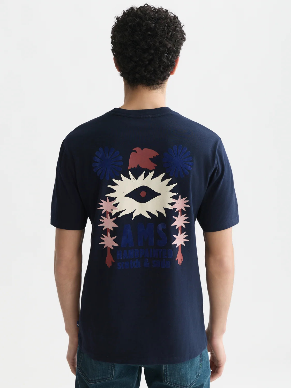 SCOTCH&SODA T-shirt descontraida com estampa artistica