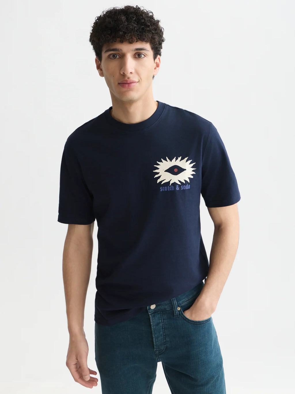 SCOTCH&SODA T-shirt descontraida com estampa artistica